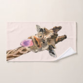 Serviettes de bain amusantes avec Giraffe Joueuse  (Serviette à main)