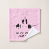 Serviettes de bain amusantes avec yeux de curiosit (Gant de toilette)