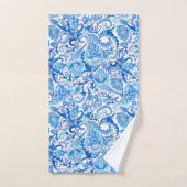 Serviettes De Bain Aux Fleurs Bleues (Serviette à main)