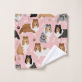 Serviettes de bain avec os et pattes (Gant de toilette)