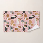 Serviettes de bain avec os et pattes (Serviette à main)