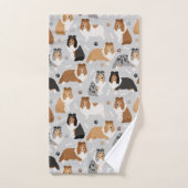 Serviettes de bain avec os et pattes (Serviette à main)