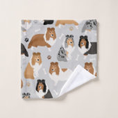 Serviettes de bain avec os et pattes (Gant de toilette)