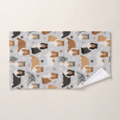 Serviettes de bain avec os et pattes (Serviette à main)