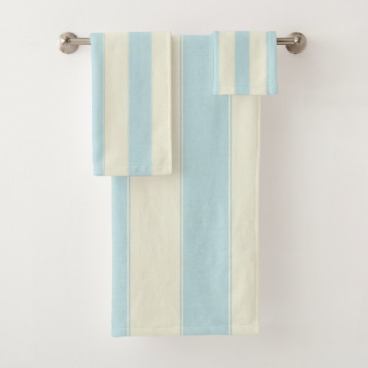 Serviettes De Bain Beige Bleu (En situation)