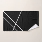 Serviettes de bain blanches avec rayures diagonale (Serviette à main)