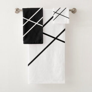 Serviettes De Bain Blanches Diagonales