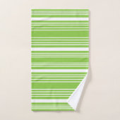 Serviettes de bain blanches et chaux vert (Serviette à main)