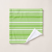 Serviettes de bain blanches et chaux vert (Gant de toilette)
