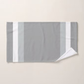 Serviettes De Bain Blanches Gris Gris, Gris Mi-Tig (Serviette à main)