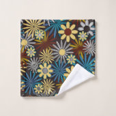 Serviettes de bain bleu et argenté (Gant de toilette)