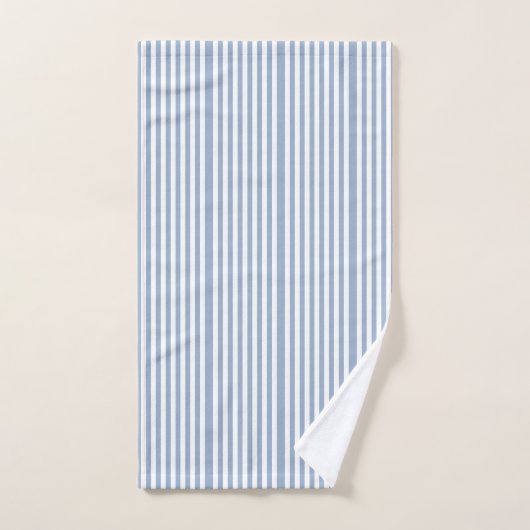 Serviettes de bain bleu et blanc (Serviette à main)