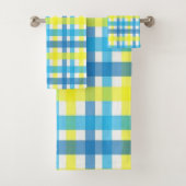 Serviettes De Bain Bleu Jaune (En situation)