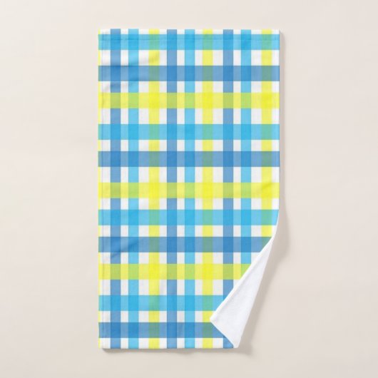 Serviettes De Bain Bleu Jaune (Serviette à main)