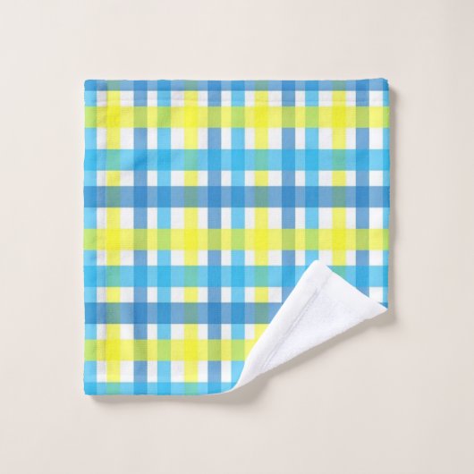 Serviettes De Bain Bleu Jaune (Gant de toilette)