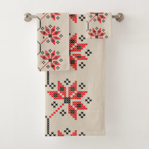 Serviettes de bain brodées traditionnelles ukraini