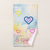 Serviettes de bain Bubble Hearts (Serviette à main)