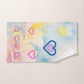 Serviettes de bain Bubble Hearts (Serviette à main)