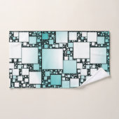 Serviettes De Bain Carrées Turquoise (Serviette à main)