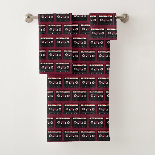 Serviettes de bain Cassettes Audio (En situation)