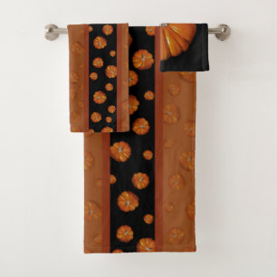 Serviettes de bain citrouilles