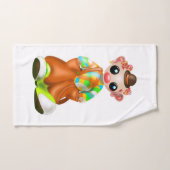 Serviettes de bain clown Circus - Personnalisable (Serviette à main)