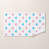 Serviettes de bain coeurs de fierté trans (Serviette à main)