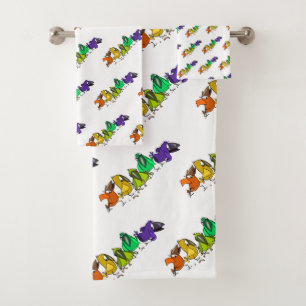Serviettes de bain colorées pour oiseaux