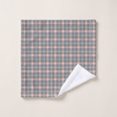 Serviettes de bain corail et gris avec nom personn (Gant de toilette)