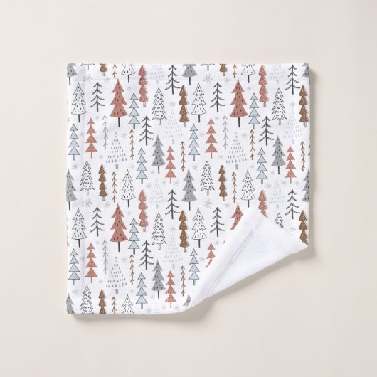 Serviettes de bain d'arbres d'hiver (Gant de toilette)