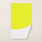 Serviettes de bain d'art abstrait blanc jaune (Serviette à main)