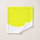 Serviettes de bain d'art abstrait blanc jaune (Gant de toilette)