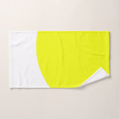 Serviettes de bain d'art abstrait blanc jaune (Serviette à main)