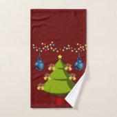 Serviettes de bain de Noël, Arbre de Noël (Serviette à main)