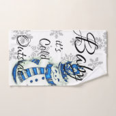 Serviettes de bain de Noël, bébé il fait froid deh (Serviette à main)