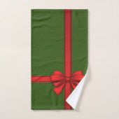 Serviettes de bain de Noël, Bow rouge (Serviette à main)