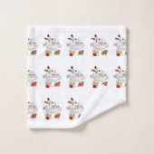 Serviettes de bain de Noël, Chats, Poussins, Snowm (Gant de toilette)