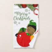 Serviettes de bain de Noël, Elfe (Serviette à main)