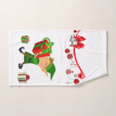 Serviettes de bain de Noël, Elfe (Serviette à main)