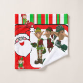 Serviettes de bain de Noël, Elfe (Gant de toilette)