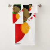 Serviettes de bain de Noël, Elfe africain (En situation)