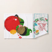 Serviettes de bain de Noël, Elfe africain (Serviette à main)