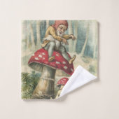 Serviettes de bain de Noël, Elfe Vintage (Gant de toilette)