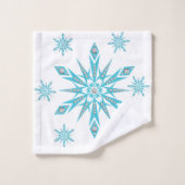 Serviettes de bain de Noël, Flocon de neige (Gant de toilette)