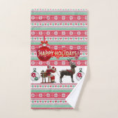 Serviettes de bain de Noël, Joyeuses vacances (Serviette à main)
