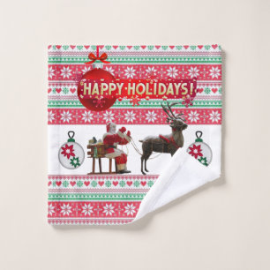 Serviettes de bain de Noël, Joyeuses vacances