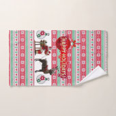 Serviettes de bain de Noël, Joyeuses vacances (Serviette à main)