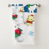 Serviettes de bain de Noël, ours en peluche Père N (En situation)