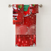 Serviettes de bain de Noël, Père Noël (En situation)