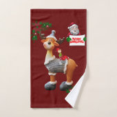 Serviettes de bain de Noël, Rinder (Serviette à main)